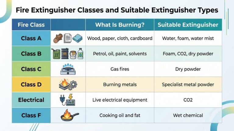 Fire Extinguisher Table