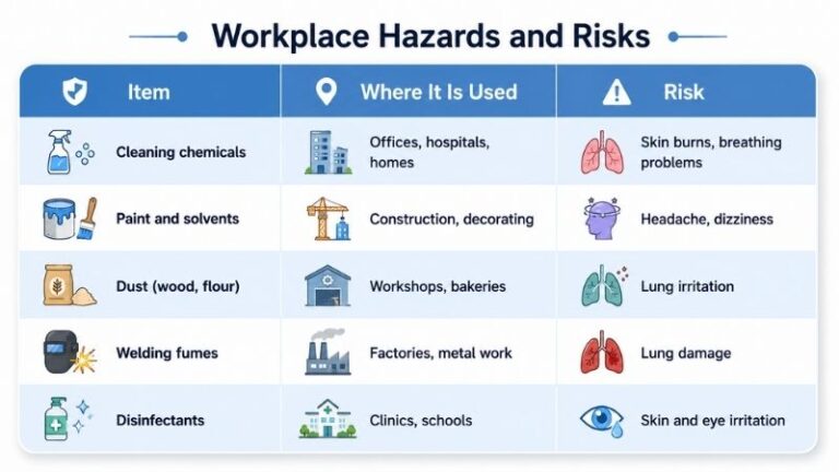 Workplace hazards ans risks