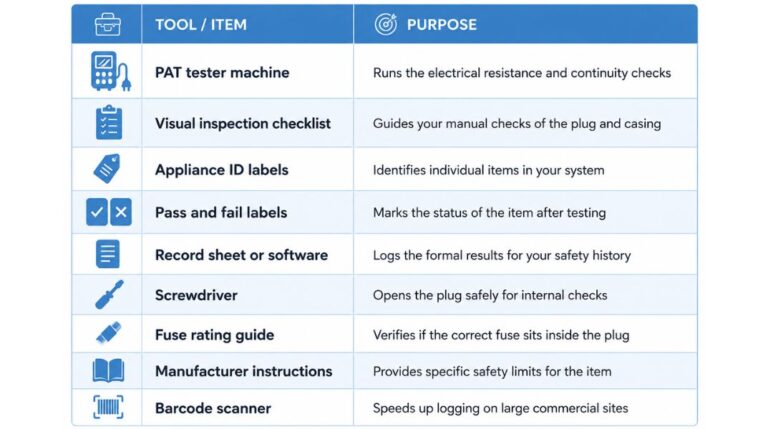 Equipment Need for PAT Testing