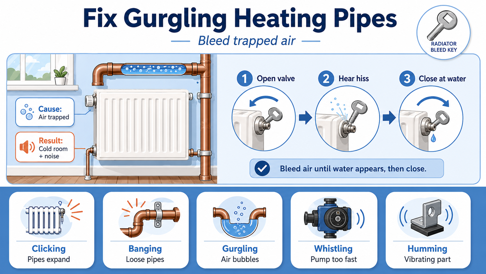 How Do You Fix Gurgling Heating Pipes?
